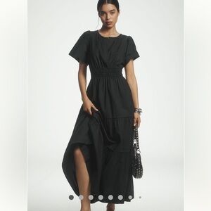Anthropologie Somerset Black Maxi Dress, LP